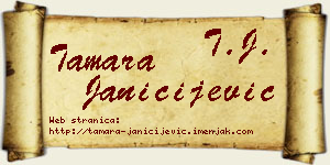 Tamara Janičijević vizit kartica